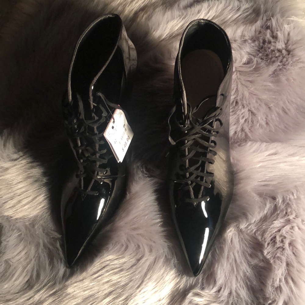 Patent Leather Booties
